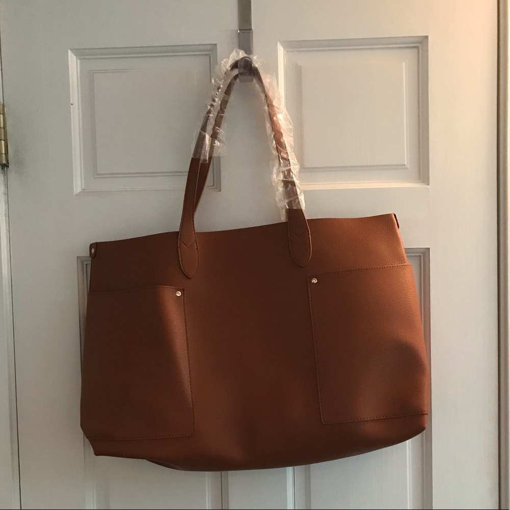 Big brown urban outfitters tote bag